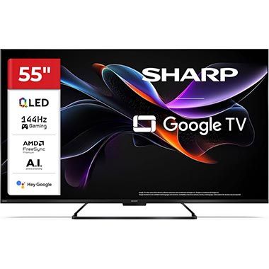 📺 Sharp 55HR7365E 55″ 4K QLED Google TV mit 144Hz für 318€ (statt 358€)