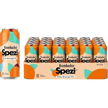 🥤 24er Pack Krombacher Spezi Dosen, 0,5L ab 15€ (statt 24€) – Nur 0,63€ pro Dose!