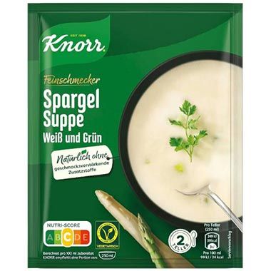 Mengenfehler? 🤔 27x Knorr Feinschmecker Spargel Suppe Weiß & Grün ab 11€ (statt 27€)