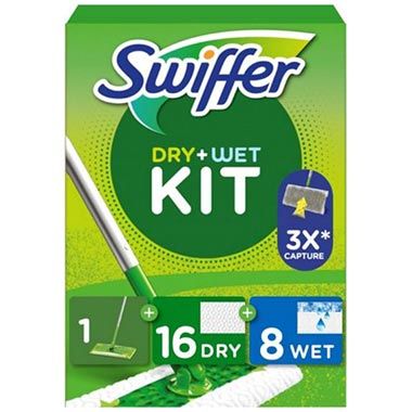 🧹 Swiffer Bodenwischer Dry & Wet Starter-Set mit Stab & Tüchern für 13,99€ (statt 20€)