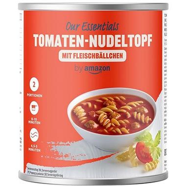 🥫 4 x 800g by Amazon Tomaten-Nudeltopf mit Fleischbällchen ab 10,50€ (statt 14€)