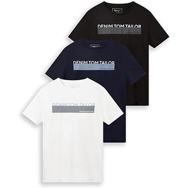 👕 3er Pack Tom Tailor Denim T-Shirts mit Print für 25,99€ (statt 35€)