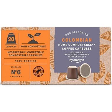 ☕ 4 x 20er Pack By Amazon Colombian Kaffeekapseln ab 9,86€ (statt 15€)