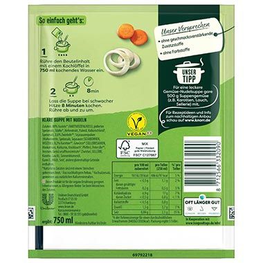 🍲 14er Pack Knorr Suppenliebe Buchstaben Suppe ab 4,85€ (statt 14€)