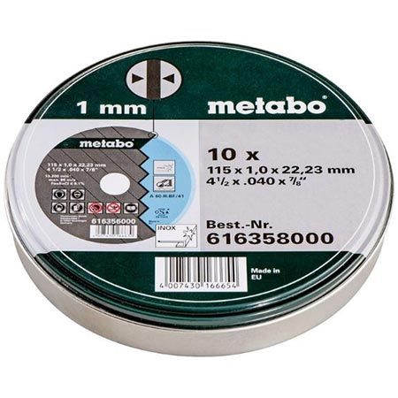 🪚 10er Pack Metabo Trennscheiben, SP 115 x 1,0 x 22,23 Inox für 7,82€ (statt 11€)