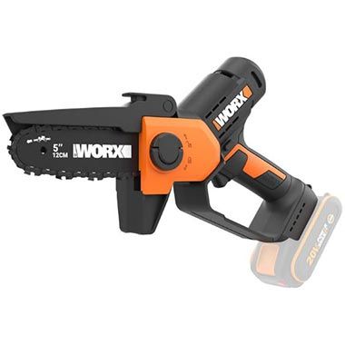 🪚 WORX WG326E.9 Akku Mini-Kettensäge, 12cm Schnittlänge für 58,99€ (statt 70€)