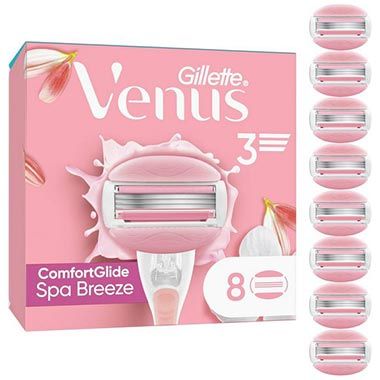 🪒 8er Pack Gillette Venus Comfortglide Spa Breeze Rasierklingen ab 19€ (statt 26€)