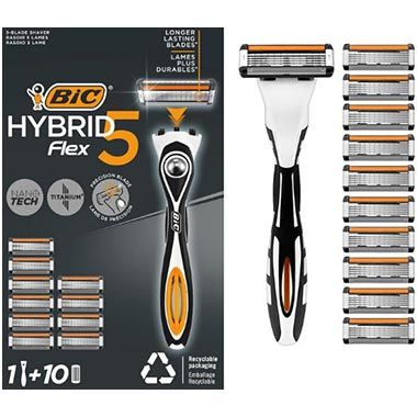 🪒 BIC Hybrid 5 Flex Rasierer + 10 Ersatzklingen ab 11,74€ (statt 20€)