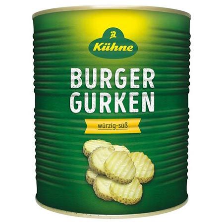 🥒 3,1L Kühne Crinkle Cut Burger Gurken Dose ab 5,40€ (statt 9€)