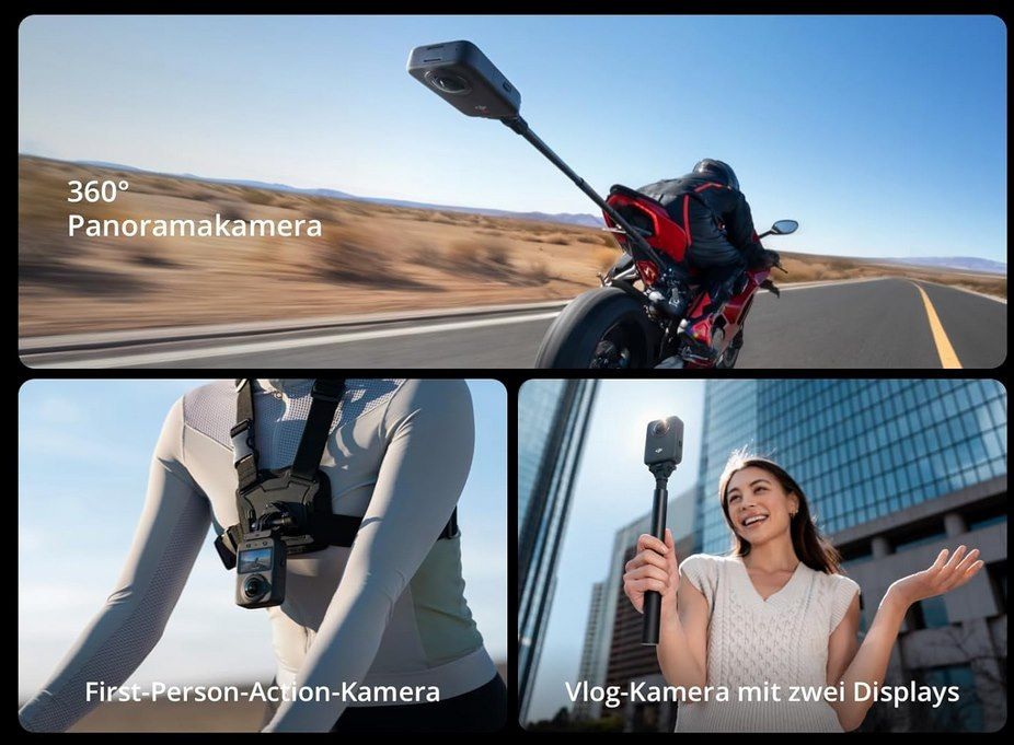 📸 DJI Osmo 360 Essential Combo 8K 360° Actioncam für 385€ (statt 539€)