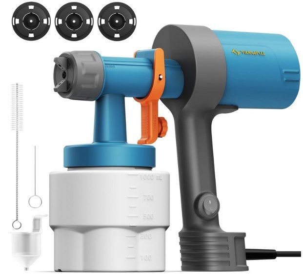 🎨 Tilswall Shark 600 HVLP Farbsprühsystem mit 3 Düsen & Muster für 29,99€ (statt 60€)