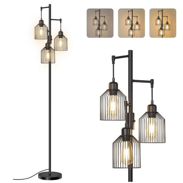 💡 VASAGLE 3-flammige Stehlampe mit Metallschirm für 42,53€ (statt 55€)