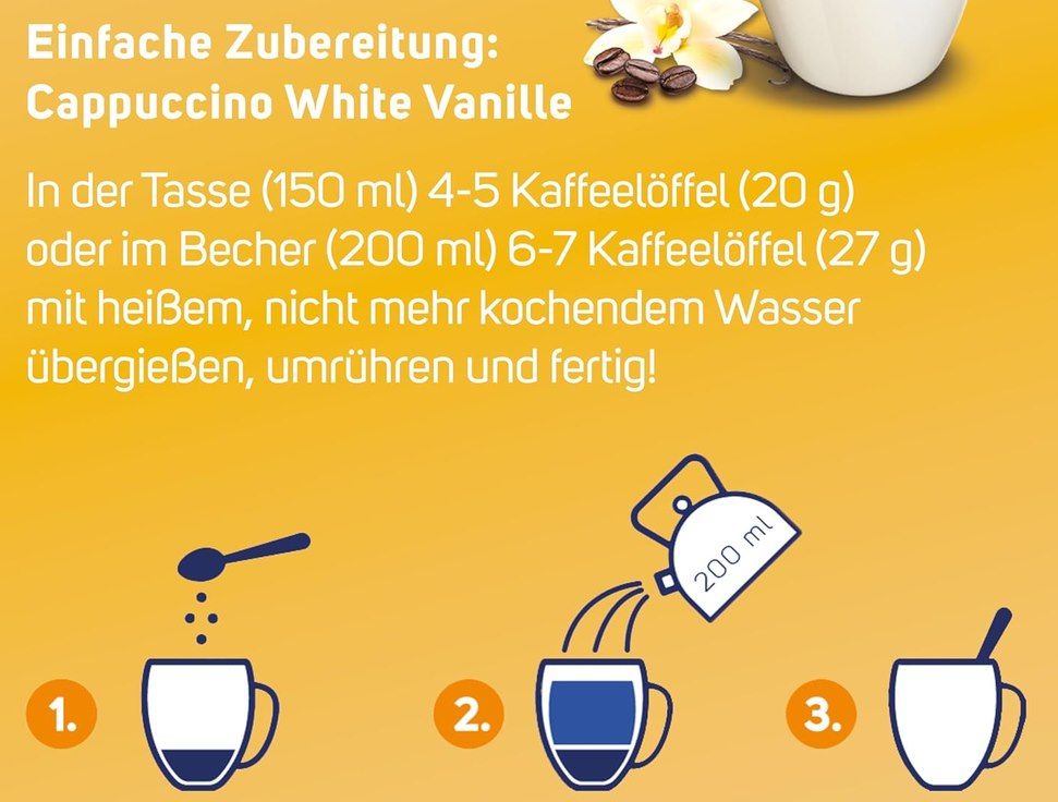 ☕ KRÜGER Family Cappuccino White Vanille ab 2,69€ (statt 5€)
