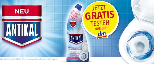 dm: Antikal WC- und Urinstein Reiniger kostenlos abstauben dm: Antikal WC und Urinstein Reiniger kostenlos abstauben