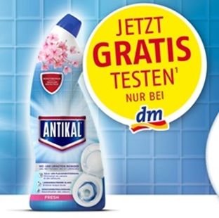 dm: Antikal WC- und Urinstein Reiniger kostenlos abstauben