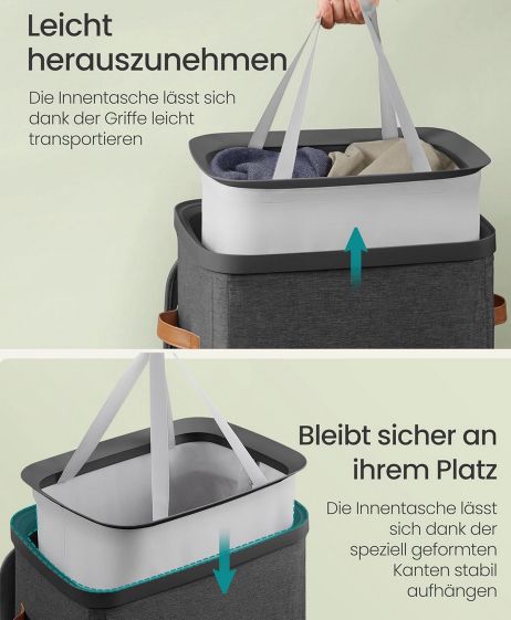 🧺 SONGMICS 100L Wäschekorb mit Deckel & Sack für 22,79€ (statt 30€) 🧺 SONGMICS 100L Wäschekorb mit Deckel & Sack für 22,79€ (statt 30€)