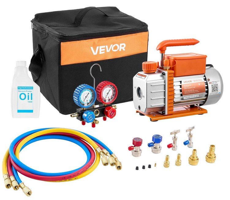 💦 VEVOR Vakuumpumpe mit Manometer, 3,5 CFM 99 L/min, 180W für 96,90€ (statt 119€) 💦 VEVOR Vakuumpumpe mit Manometer, 3,5 CFM 99 L/min, 180W für 96,90€ (statt 119€)