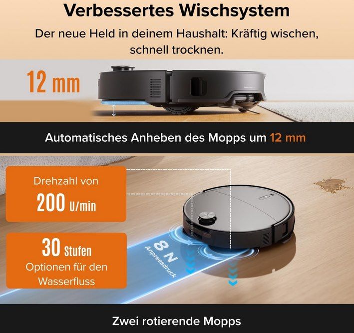 🧼 roborock Qrevo Edge 2 Saugroboter mit Station & hebarem Wischmopp für 649,99€ (statt 720€)