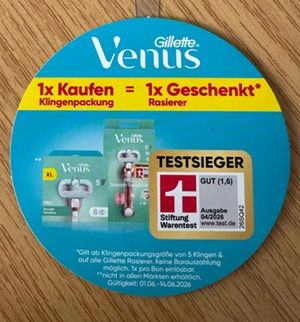 dm: Gillette Venus Klingen kaufen = Rasierer gratis dazu