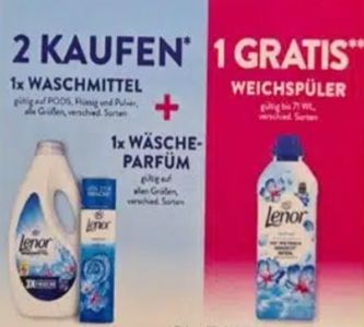 dm: 1x Lenor Waschmittel & 1x Lenor Wäscheparfüm kaufen, 1x Lenor Weichspüler gratis dazu