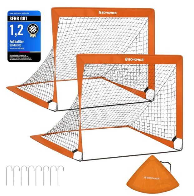 ⚽ 2x SONGMICS PopUp Fußballtor (90 x 120 x 90cm) für Kinder für 22,79€ (statt 30€)