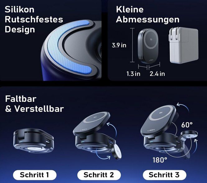 🧲 LISEN 3in1 25W Qi2.2 Ladestation inkl. 45W Netzteil für 24,47€ (statt 35€) 🧲 LISEN 3in1 25W Qi2.2 Ladestation inkl. 45W Netzteil für 24,47€ (statt 35€)