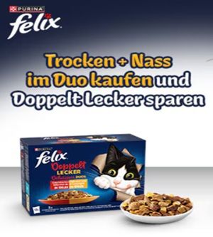 Bis zu 7€ zurück beim Kauf von FELIX Doppelt Lecker von Purina