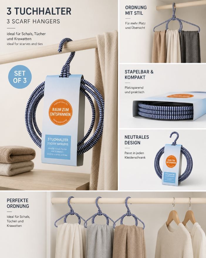 🪝 2 x 12er Pack Tuch, Schal- und Kleiderhalter für 9,86€ (statt 26€) 🪝 2 x 12er Pack Tuch, Schal und Kleiderhalter für 9,86€ (statt 26€)