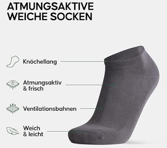 🧦 6er Pack Danish Endurance Atmungsaktive Sneaker-Socken für 23,45€ (statt 33€) 🧦 6er Pack Danish Endurance Atmungsaktive Sneaker Socken für 23,45€ (statt 33€)