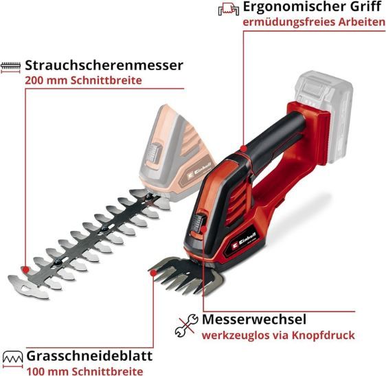 🪴 Einhell GE-CG 18/100 Li-Solo Akku-Gras- & Strauchschere für 51,99€ (statt 59€) 🪴 Einhell GE CG 18/100 Li Solo Akku Gras & Strauchschere für 51,99€ (statt 59€)