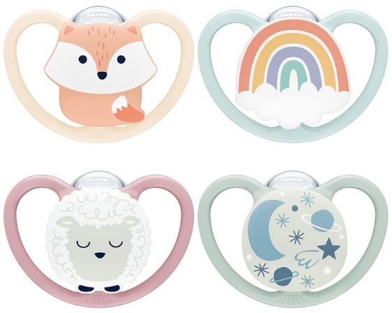 👶🏻 4er Pack NUK Space Day & Night Babyschnuller, 0-6 Mon. für 10,36€ (statt 17€) 👶🏻 4er Pack NUK Space Day & Night Babyschnuller, 0 6 Mon. für 10,36€ (statt 17€)