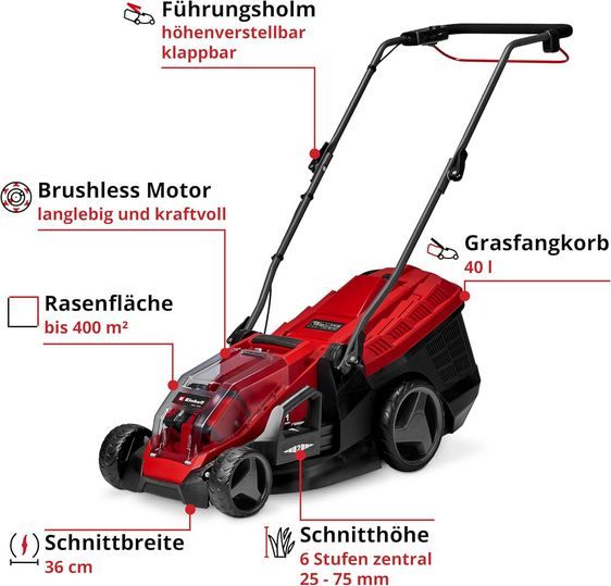 🏡 Einhell GE CM 36/36 Rasenmäher Set + Strauchschere für 253,99€ (statt 311€)