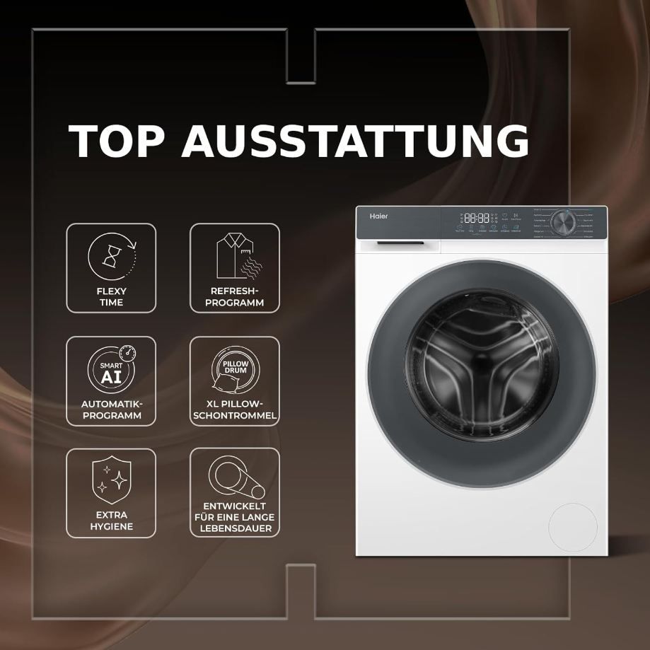 🫧 Haier HW80 BP1427637T G3 Serie Waschmaschine, 8kg für 339€ (statt 380€)