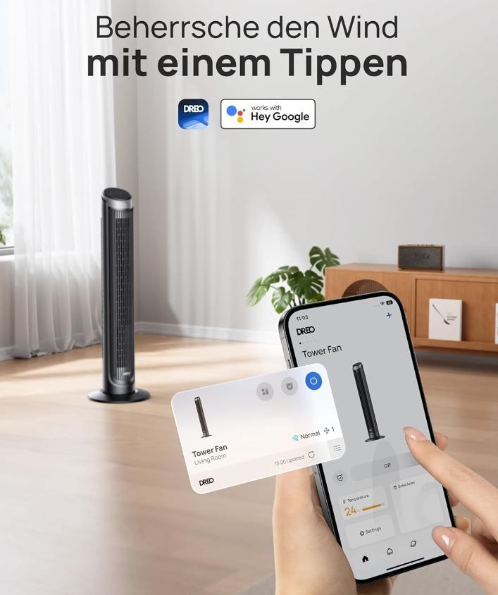 💨 Dreo Smart Turmventilator mit 5 Stufen & 4 Modi für 79,99€ (statt 100€) 💨 Dreo Smart Turmventilator mit 5 Stufen & 4 Modi für 79,99€ (statt 100€)