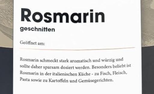 🌿 450g Ubena Foodservice Rosmarin, geschnitten ab 4,27€ (statt 6€) 🌿 450g Ubena Foodservice Rosmarin, geschnitten ab 4,27€ (statt 6€)