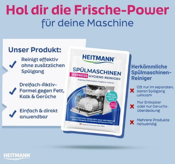 🧽 4x Heitmann Express Spülmaschinenreiniger ab 3,56€ (statt 7€) 🧽 4x Heitmann Express Spülmaschinenreiniger ab 3,56€ (statt 7€)