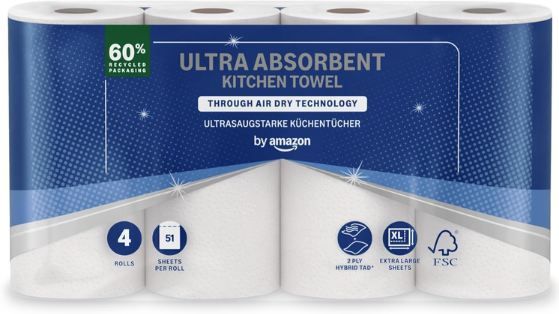 🧻 4 x 4 Rollen by Amazon Ultra Küchenrollen ab 9,88€ (statt 14€) 🧻 4 x 4 Rollen by Amazon Ultra Küchenrollen ab 9,88€ (statt 14€)