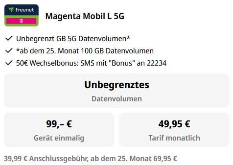 🍏 Apple iPhone 17 Pro für 99€ + Telekom Allnet unlimited 5G für 49,95€ mtl. + 50€ Bonus 🍏 Apple iPhone 17 Pro für 99€ + Telekom Allnet unlimited 5G für 49,95€ mtl. + 50€ Bonus