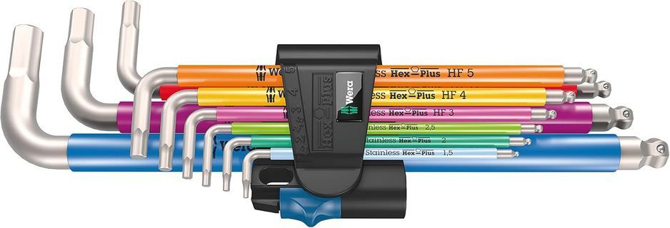 🧰 Wera 3950/9 Hex Plus Winkelschlüssel Satz, Multicolour, 9 tlg. für 38€ (statt 43€)