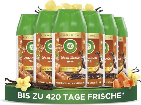 👃🏻 6er Pack Air Wick Freshmatic Max Warm Vanilla Wish Nachfüller für 15,99€ (statt 30€) 👃🏻 6er Pack Air Wick Freshmatic Max Warm Vanilla Wish Nachfüller für 15,99€ (statt 30€)