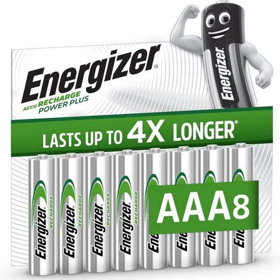 🔋 8er Pack Energizer Recharge Power Plus AAA Akkus, 700mAh ab 15€ (statt 19€)