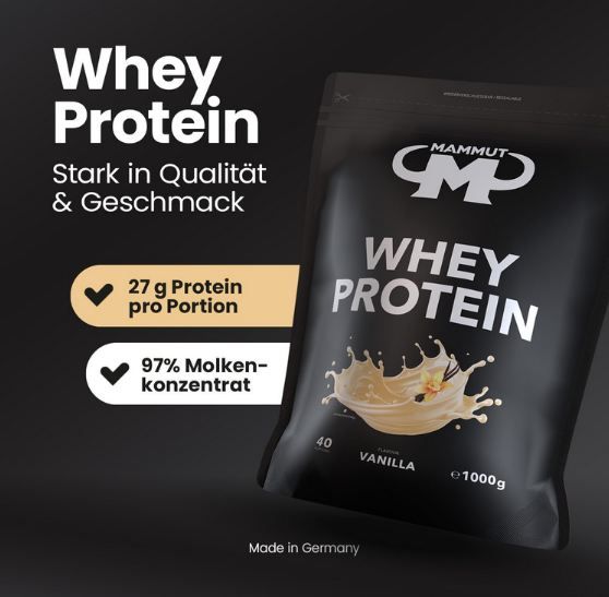 💪🏻 1kg Mammut Nutrition Whey Protein Pulver Vanilla ab 23,87€ (statt 34€) 💪🏻 1kg Mammut Nutrition Whey Protein Pulver Vanilla ab 23,87€ (statt 34€)