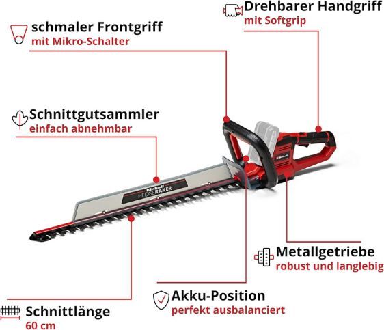 🏡 Einhell GE CH 18/60 Akku Heckenschere + Pflegespray für 80,49€ (statt 99€)