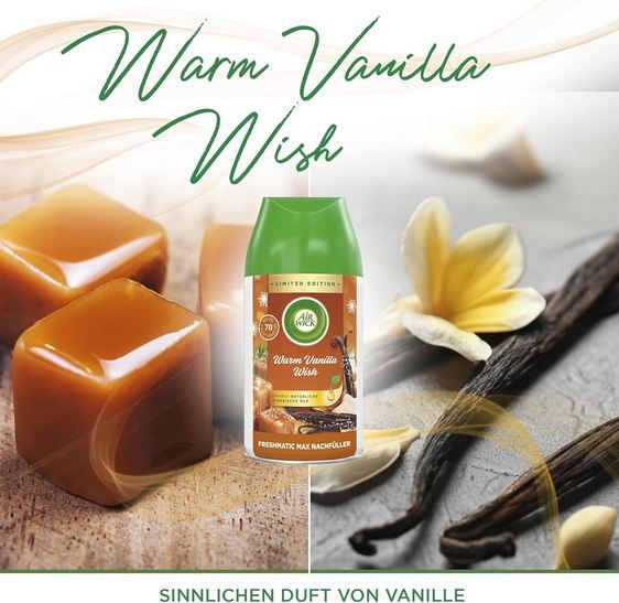 👃🏻 6er Pack Air Wick Freshmatic Max Warm Vanilla Wish Nachfüller für 15,99€ (statt 30€) 👃🏻 6er Pack Air Wick Freshmatic Max Warm Vanilla Wish Nachfüller für 15,99€ (statt 30€)