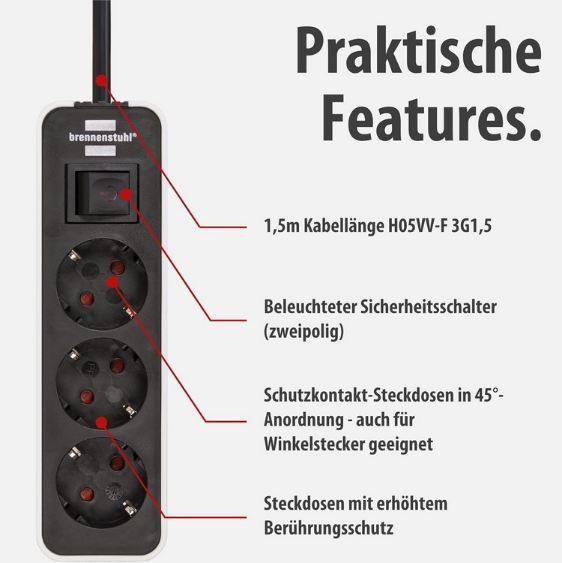 🔌 Brennenstuhl Ecolor 3-Fach Steckdosenleiste für 5,18€ (statt 9€) 🔌 Brennenstuhl Ecolor 3 Fach Steckdosenleiste für 5,18€ (statt 9€)