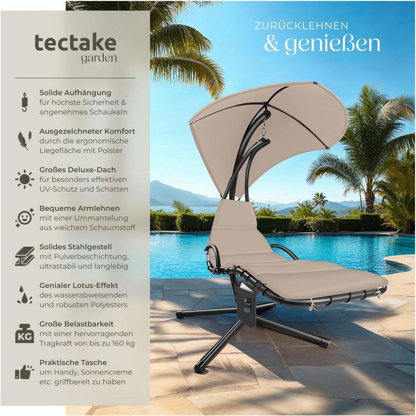 🏡 tectake Hängeliege mit Gestell & Tasche für 147,99€ (statt 170€) 🏡 tectake Hängeliege mit Gestell & Tasche für 147,99€ (statt 170€)