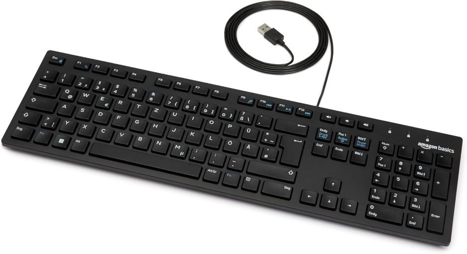 ⌨️ Amazon Basics Tastatur mit DE-Layout, flach für 7,34€ (statt 11€) ⌨️ Amazon Basics Tastatur mit DE Layout, flach für 7,34€ (statt 11€)