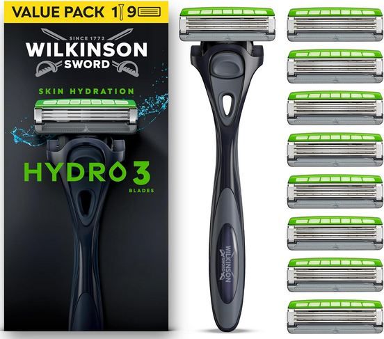 🪒 Wilkinson Sword Hydro 3 Rasierer + 9 Klingen für 19,58€ (statt 25€)
