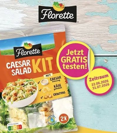 Florette Caesar Salad Kit gratis ausprobieren Florette Caesar Salad Kit gratis ausprobieren