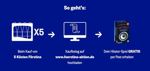 5 Kästen Förstina kaufen   Hitster Spiel gratis erhalten